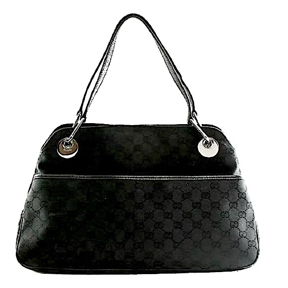 Authentic Gucci XL black shoulder bag signature GG monogram Amazing Condition! - Picture 1 of 14